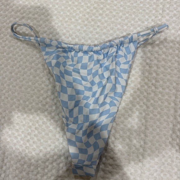 Princess Polly Blue and White Checkered Bikini - Picture 4 of 6